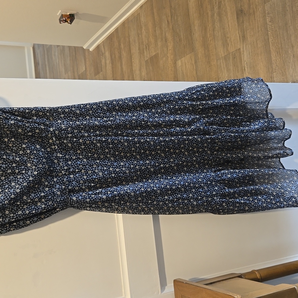 Abercrombie & Fitch Navy Floral Midi Dress - Picture 12 of 13